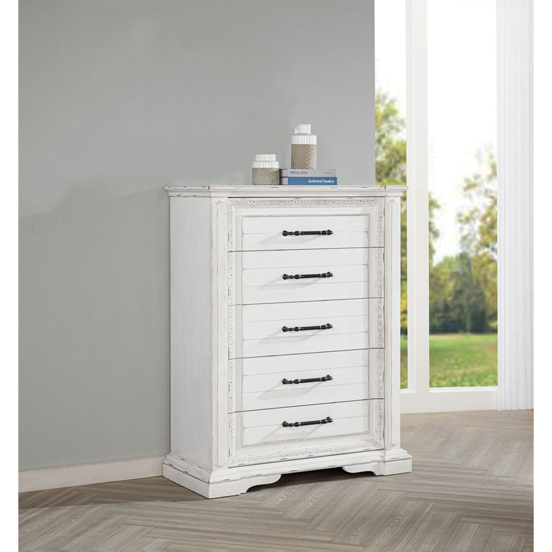 5 Drawer Bedroom Chest Of Drawers - Vintage