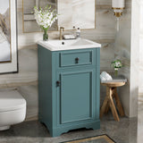 Elegant Bathroom Vanity With Ceramic Sink, Soft Close Door, Adjustable Shelf