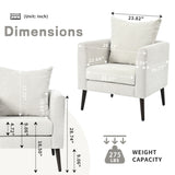 Modern Accent Upholstered Armchair With Pillow