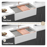 Farmhouse Sink Workstation, Ceramic Single Bowl With Accessories