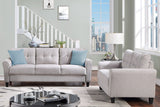 Modern Living Room Sofa Set Linen Upholstered Couch Furniture For Home Office