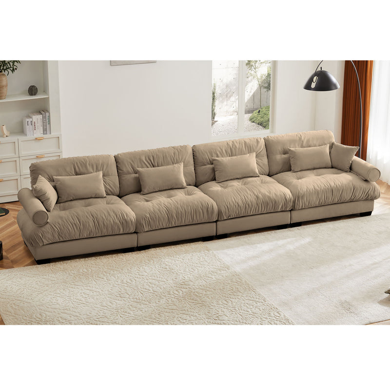 Super Comfort Oversized Modular Sectional Sofa, Deep Seat Convertible L Shaped Couch