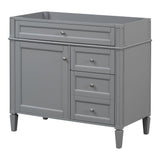 Bathroom Vanity Without Top Sink, Modern Bathroom Storage Cabinet With 2 Drawers And A Tip-Out Drawer