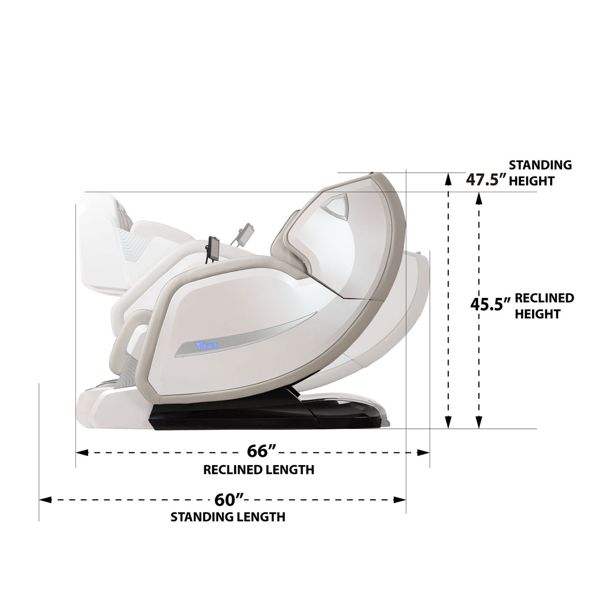 Titan 4D Advent Massage Chair With Intelligent Control - Taupe