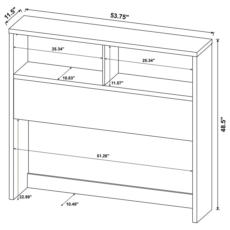 Geary - Bookcase Headboard With Open Cubbies