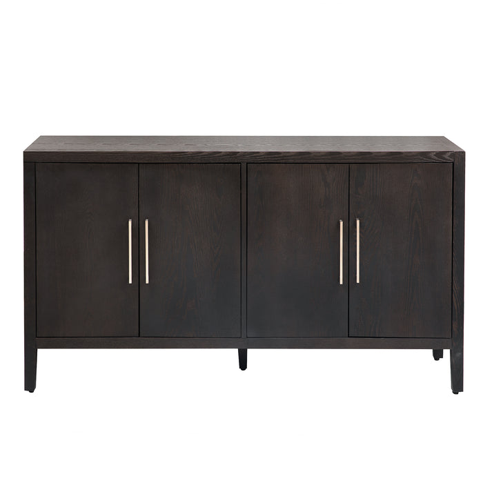 U-STYLE  Storage Cabinet Sideboard Wooden Cabinet with 4 Metal handles ,4 Shelves and 4 Doors for Hallway, Entryway, Living room