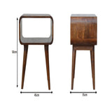 Minimalist Open Curved Nightstand