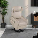 Power Lift Recliner Chair, Adjustable Modern Lift Chair, Lift Recliner Sofa For Back, Lumbar, Legs Support, Classic Power Recliner Chair With Remote Control, Side Pocket - Light Gray