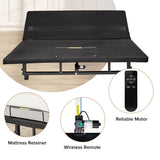 Adjustable Bed Base Frame & Head And Foot Incline Quiet Motor King Size Zero Gravity - Antique Black