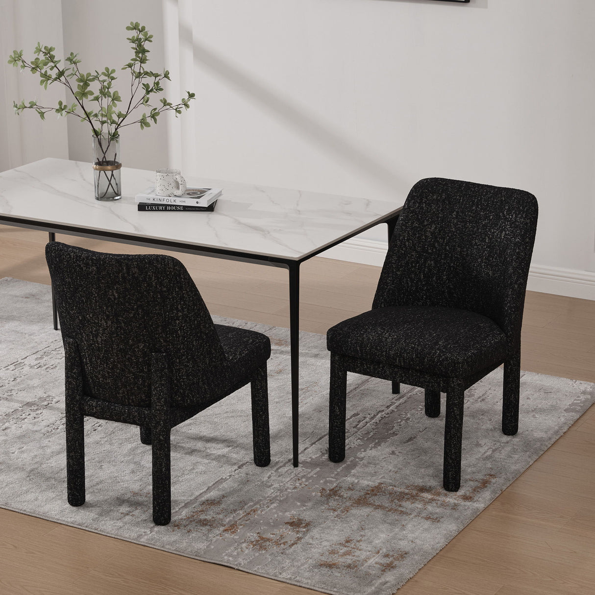 Wide Minimalist Dining Chair (Set of 2)