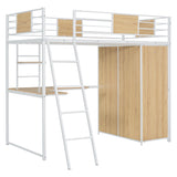 Loft Bed With L Shape Desk And Wardrobe