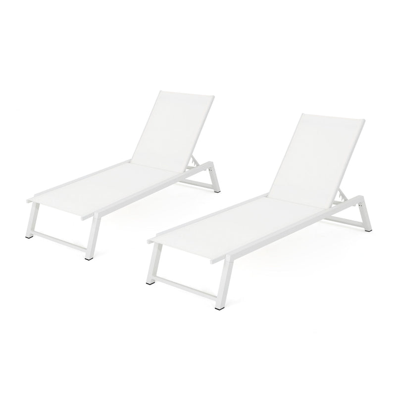 Myers - Modern Chaise Lounge Set With Adjustable Back