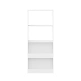 Bookshelf 4 Tier Wall Mounted Bookcase Organizer, Storage Cabinet For Bedroom - White