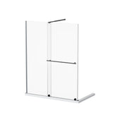 Frameless Shower Door Single Sliding, Adjustable Zinc Roller Rail - Chrome
