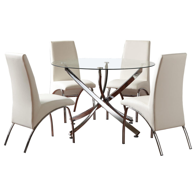 Compson - 5 Piece Dining Set - Chrome