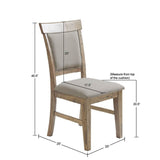 Dining Side Chair With Cushioned Seats And Backs (Set of 2) - Cream / Gray