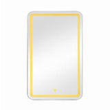 Rectangle Medicine Cabinet Mirror Bathroom Mirror With Storage Wall Mounted Medicine Mirror Cabinet With LED - Sliver