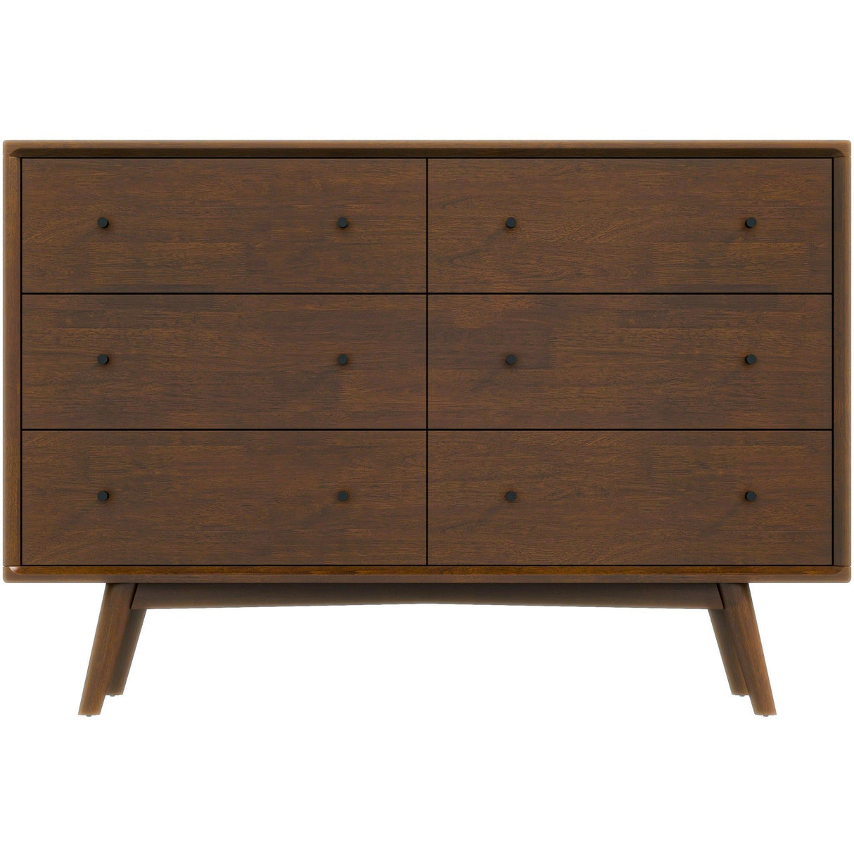 Caroline - Mid-Century Modern Solid Wood Dresser - Brown