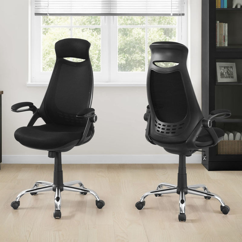 Office Chair, Adjustable Height, Swivel, Ergonomic, Armrests, Contemporary & Modern