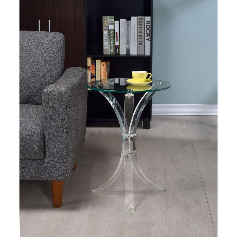 Bailey - Round Top Side Table - Clear