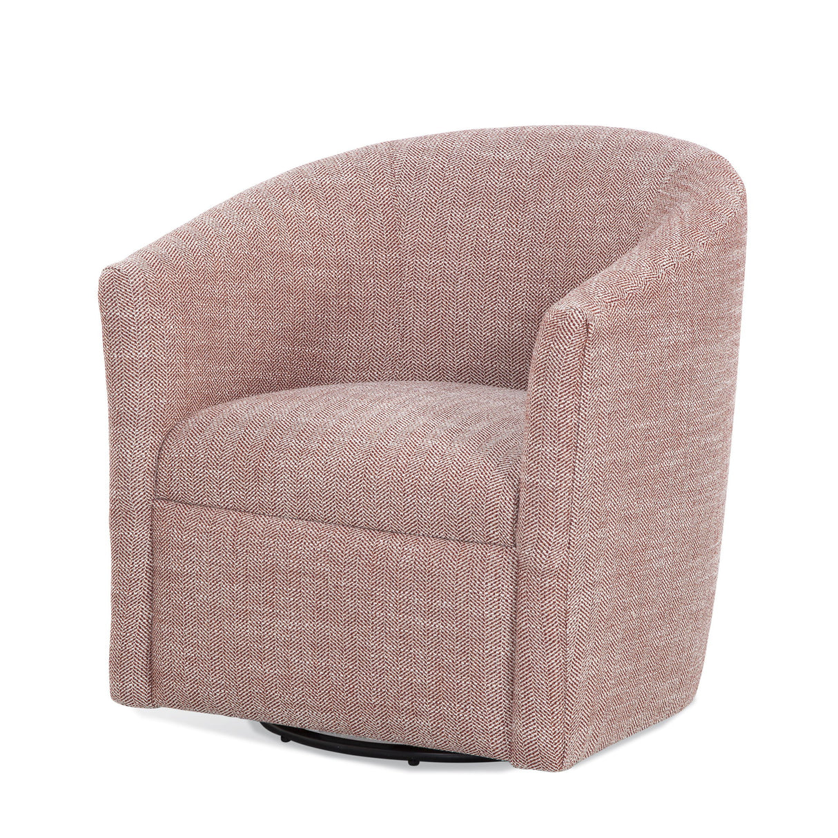 Lainey Henna - Swivel Barrel Chair Polyester Fabric - Red