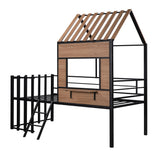 Loft Bed With Roof, Window, Guardrail, Ladder