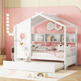 Modern Design House Bed With Storage Shelf