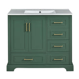 Traditional Bathroom Vanity With Soft Close Doors And Drawers