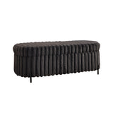 Flip Top Storage Bench With Metal Legs
