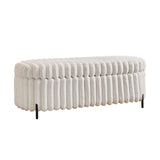 Flip Top Storage Bench With Metal Legs