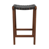 James - Modern Genuine Leather Bar Stool