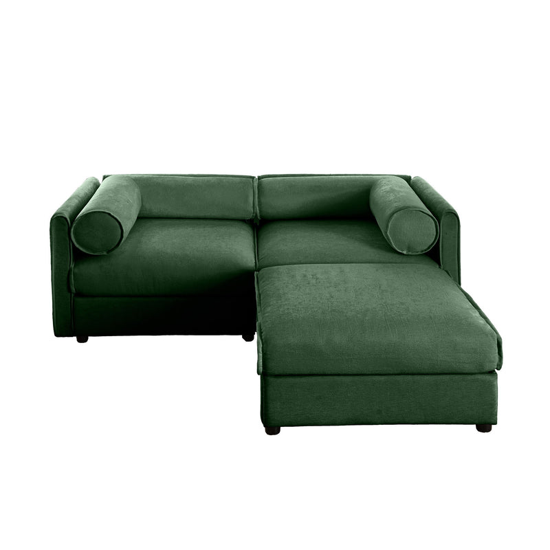 Contemporary Elegant Sofa With Storage And Ottoman