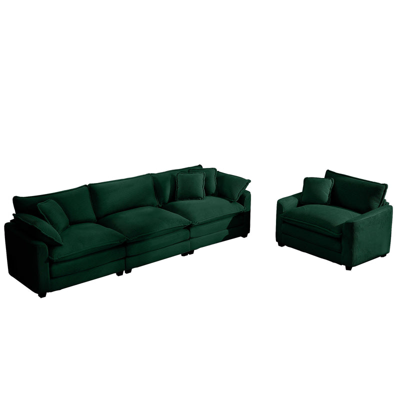 Elegant Oversized Sectional Sofa Set With Deep Seats And Flexible Layout