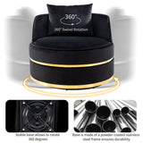 360 Degree Swivel Over Sized Upholstered Barrel Chair