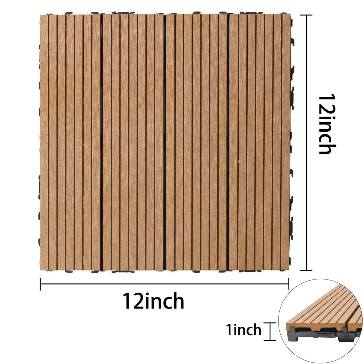 Composite Deck Tiles, Resist Rust, Water, Weather