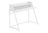 Computer Desk For Home Office, Laptop, Storage Shelves, Marble Look Contemporary & Modern