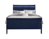 Charlston - Modern Sleigh Design Bed With LED