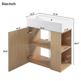 Modern Floating Bathroom Vanity With Ceramic Basin Perfect For Small Bathrooms