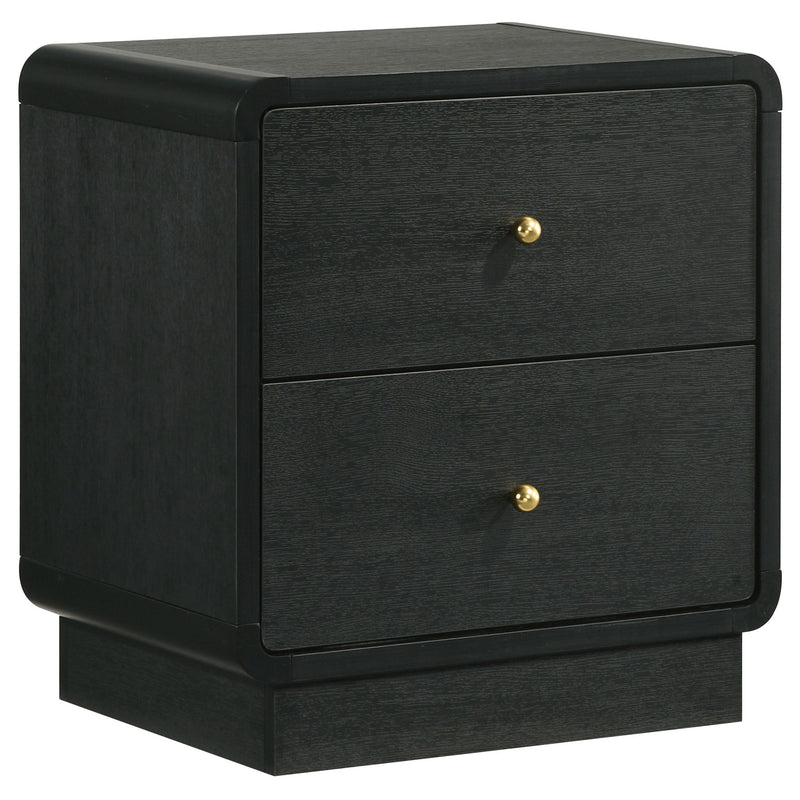 Burton - 2 Drawer Nightstand - Black