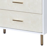 Myles - Dresser - White Champagne / Gold