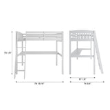Everest - High Loft Bed With Desk And Storage