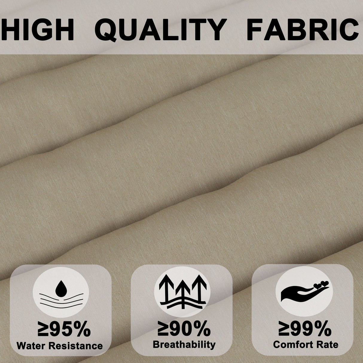 2 Piece Outdoor Chaise Lounge Chair Cushion Set