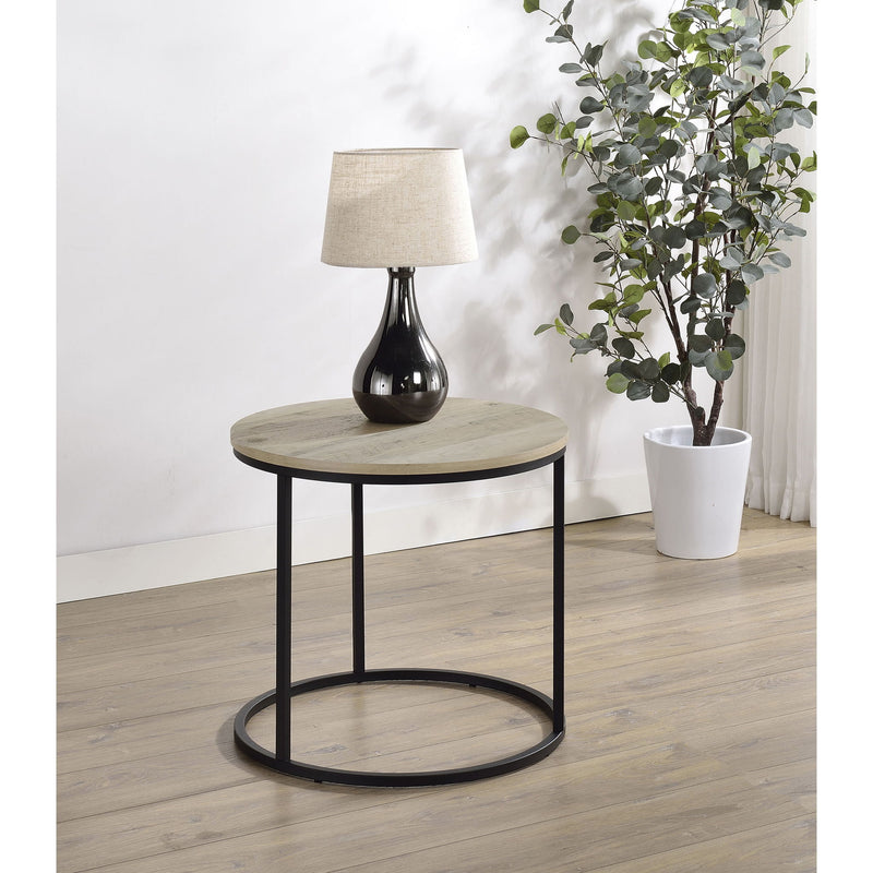 Arrize - Round Side End Table - Pine Wood