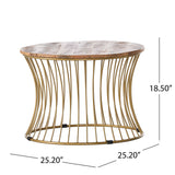 Ameliarae - Handcrafted Boho Mango Wood And Iron Coffee Table - Natural