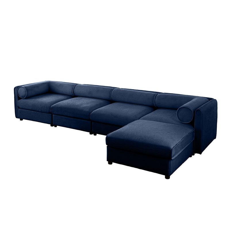 Contemporary Elegant Sofa With Storage And Ottoman
