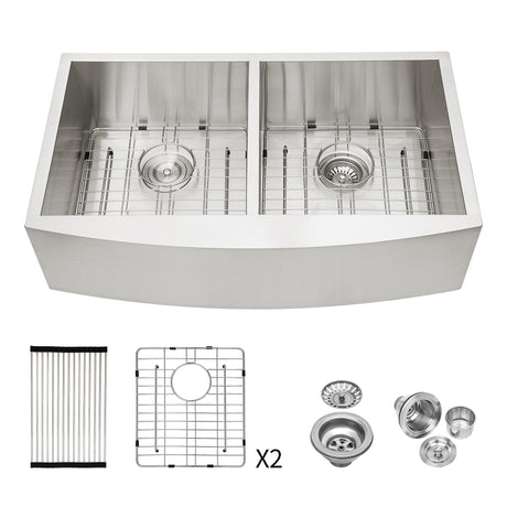 Farmhouse Double Bowl Sink With 50/50 Layout