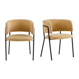 Modern Upholstered Arm Dining Chair Set
