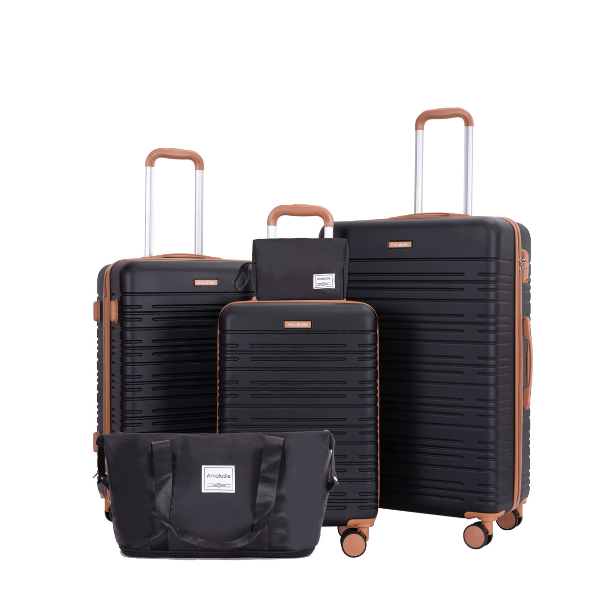 5 Piece Set Hard Case Spinner Wheels Luggage Sets With Tsa Lock