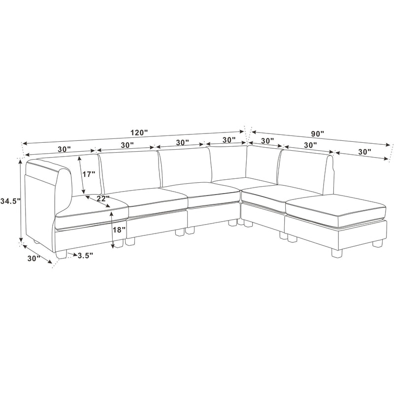 Upholstered Modular Sectional