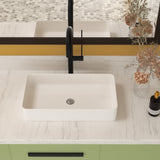 Modern Ceramic Rectangular Bathroom Vessel Sink With European Design